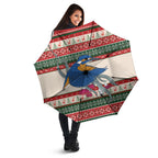 Aussie Kingfisher Bird Christmas Umbrella Festive Knitted Pattern Inspired