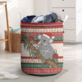 Aussie Koala Mama Christmas Laundry Basket Festive Knitted Pattern Inspired