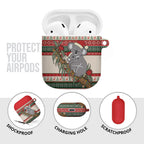 Aussie Koala Mama Christmas AirPods Case Festive Knitted Pattern Inspired