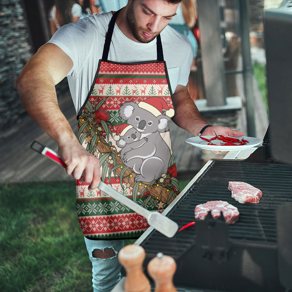 Aussie Koala Mama Christmas Apron Festive Knitted Pattern Inspired