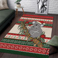 Aussie Koala Mama Christmas Area Rug Festive Knitted Pattern Inspired