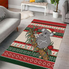 Aussie Koala Mama Christmas Area Rug Festive Knitted Pattern Inspired
