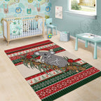 Aussie Koala Mama Christmas Area Rug Festive Knitted Pattern Inspired