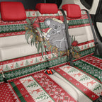 Aussie Koala Mama Christmas Back Car Seat Cover Festive Knitted Pattern Inspired