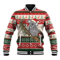 Aussie Koala Mama Christmas Baseball Jacket Festive Knitted Pattern Inspired