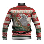 Aussie Koala Mama Christmas Baseball Jacket Festive Knitted Pattern Inspired