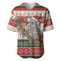 Aussie Koala Mama Christmas Baseball Jersey Festive Knitted Pattern Inspired