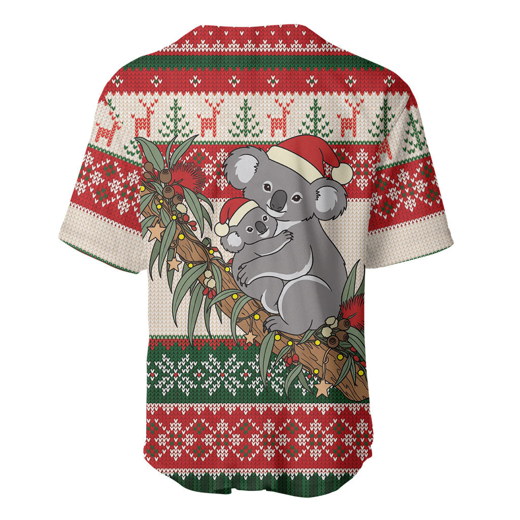 Aussie Koala Mama Christmas Baseball Jersey Festive Knitted Pattern Inspired