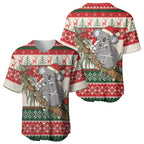 Aussie Koala Mama Christmas Baseball Jersey Festive Knitted Pattern Inspired