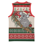Aussie Koala Mama Christmas Basketball Jersey Festive Knitted Pattern Inspired