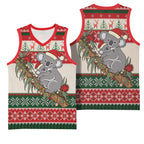 Aussie Koala Mama Christmas Basketball Jersey Festive Knitted Pattern Inspired