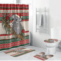 Aussie Koala Mama Christmas Bathroom Set Festive Knitted Pattern Inspired