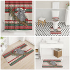Aussie Koala Mama Christmas Bathroom Set Festive Knitted Pattern Inspired