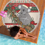 Aussie Koala Mama Christmas Beach Blanket Festive Knitted Pattern Inspired
