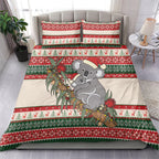 Aussie Koala Mama Christmas Bedding Set Festive Knitted Pattern Inspired