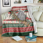 Aussie Koala Mama Christmas Blanket Festive Knitted Pattern Inspired