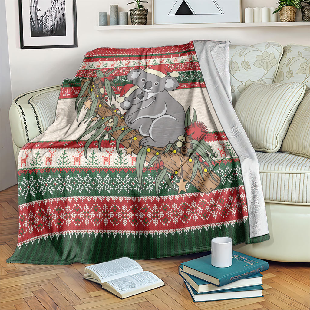 Aussie Koala Mama Christmas Blanket Festive Knitted Pattern Inspired
