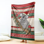 Aussie Koala Mama Christmas Blanket Festive Knitted Pattern Inspired