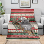 Aussie Koala Mama Christmas Blanket Festive Knitted Pattern Inspired