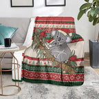 Aussie Koala Mama Christmas Blanket Festive Knitted Pattern Inspired