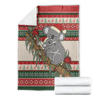 Aussie Koala Mama Christmas Blanket Festive Knitted Pattern Inspired