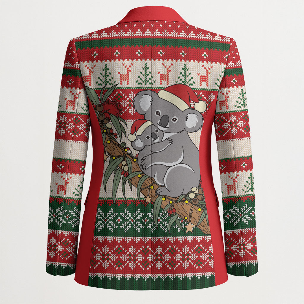 Aussie Koala Mama Christmas Blazer Festive Knitted Pattern Inspired