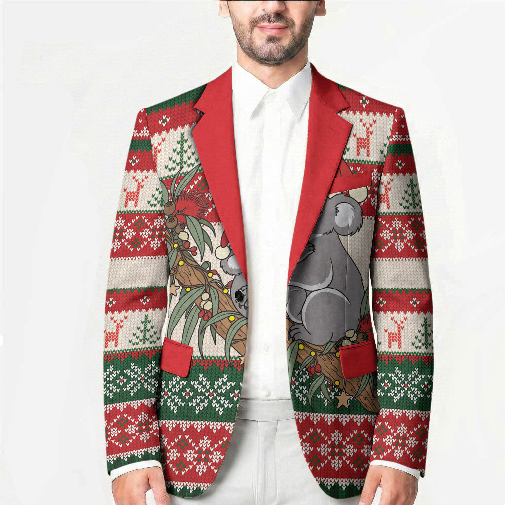 Aussie Koala Mama Christmas Blazer Festive Knitted Pattern Inspired