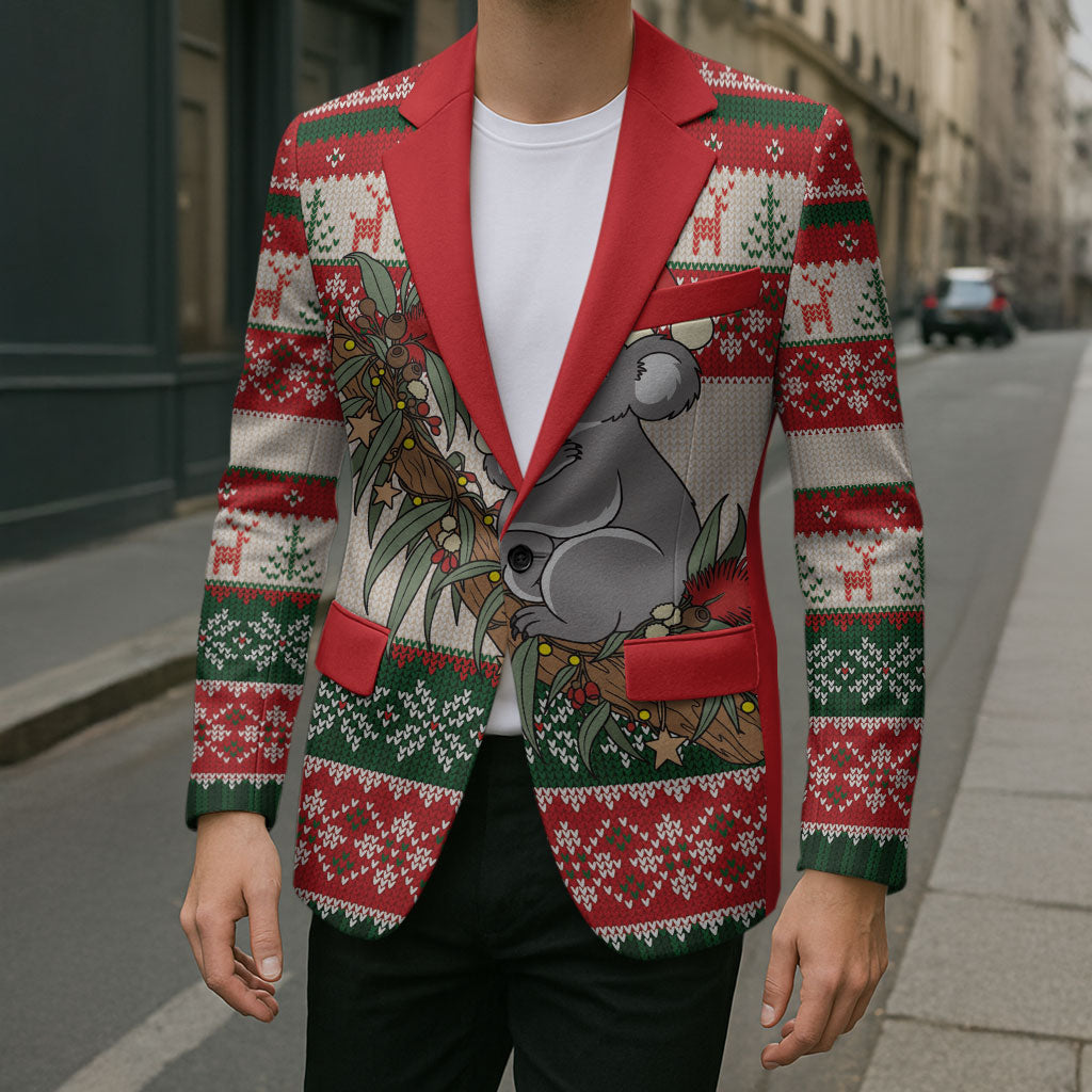 Aussie Koala Mama Christmas Blazer Festive Knitted Pattern Inspired