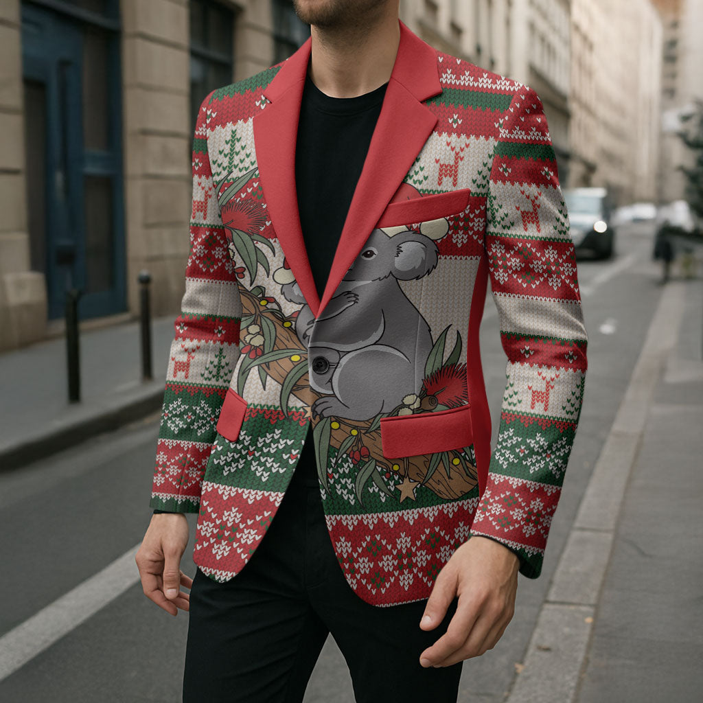 Aussie Koala Mama Christmas Blazer Festive Knitted Pattern Inspired