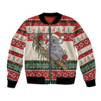 Aussie Koala Mama Christmas Bomber Jacket Festive Knitted Pattern Inspired