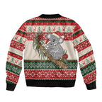 Aussie Koala Mama Christmas Bomber Jacket Festive Knitted Pattern Inspired