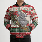 Aussie Koala Mama Christmas Bomber Puffer Jacket Festive Knitted Pattern Inspired
