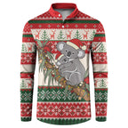 Aussie Koala Mama Christmas Button Sweatshirt Festive Knitted Pattern Inspired