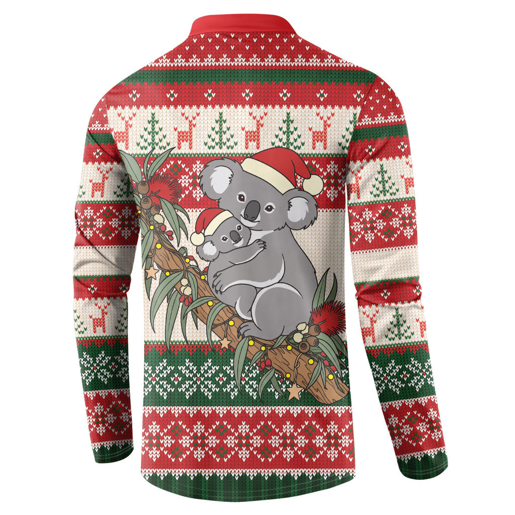 Aussie Koala Mama Christmas Button Sweatshirt Festive Knitted Pattern Inspired
