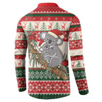 Aussie Koala Mama Christmas Button Sweatshirt Festive Knitted Pattern Inspired