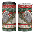 Aussie Koala Mama Christmas 4 in 1 Can Cooler Tumbler Festive Knitted Pattern Inspired