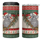 Aussie Koala Mama Christmas 4 in 1 Can Cooler Tumbler Festive Knitted Pattern Inspired