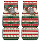 Aussie Koala Mama Christmas Car Mats Festive Knitted Pattern Inspired