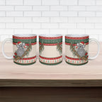 Aussie Koala Mama Christmas Ceramic Mug Festive Knitted Pattern Inspired