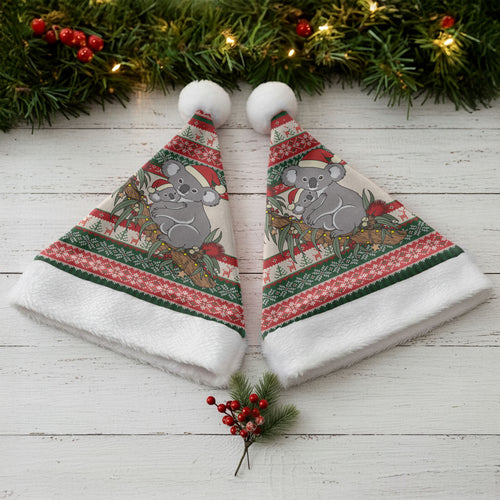 Aussie Koala Mama Christmas Santa Hat Festive Knitted Pattern Inspired