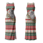 Aussie Koala Mama Christmas Couples Matching Tank Maxi Dress and Hawaiian Shirt Festive Knitted Pattern Inspired