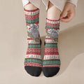 Aussie Koala Mama Christmas Crew Socks Festive Knitted Pattern Inspired