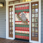 Aussie Koala Mama Christmas Door Cover Festive Knitted Pattern Inspired