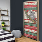 Aussie Koala Mama Christmas Door Cover Festive Knitted Pattern Inspired
