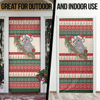 Aussie Koala Mama Christmas Door Cover Festive Knitted Pattern Inspired