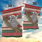 Aussie Koala Mama Christmas Garden Flag Festive Knitted Pattern Inspired