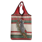 Aussie Koala Mama Christmas Grocery Bag Festive Knitted Pattern Inspired
