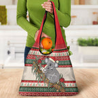 Aussie Koala Mama Christmas Grocery Bag Festive Knitted Pattern Inspired
