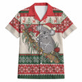 Aussie Koala Mama Christmas Hawaiian Shirt Festive Knitted Pattern Inspired
