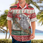 Aussie Koala Mama Christmas Hawaiian Shirt Festive Knitted Pattern Inspired